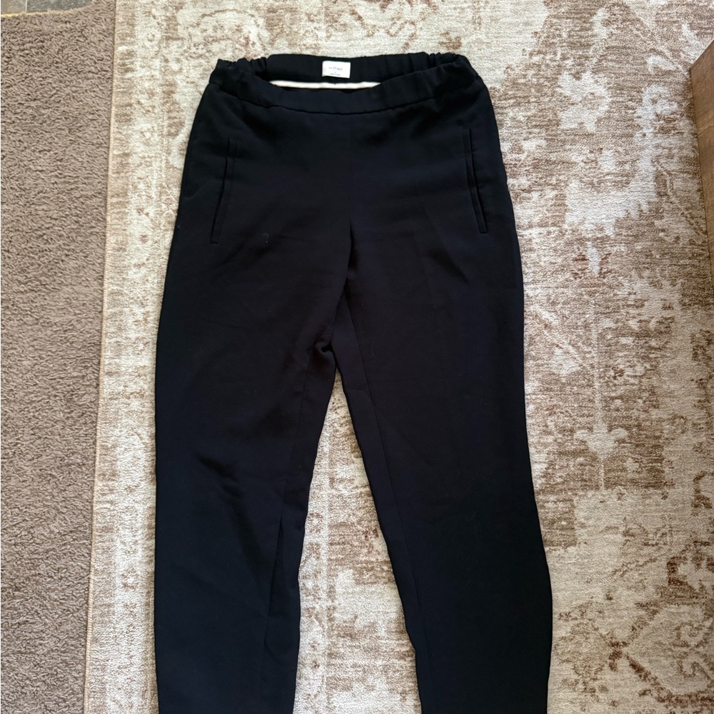 Wilfred Black Straight-Leg Pull-On Pants